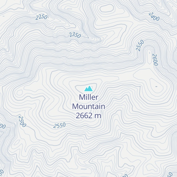 Map of Miller Mountain