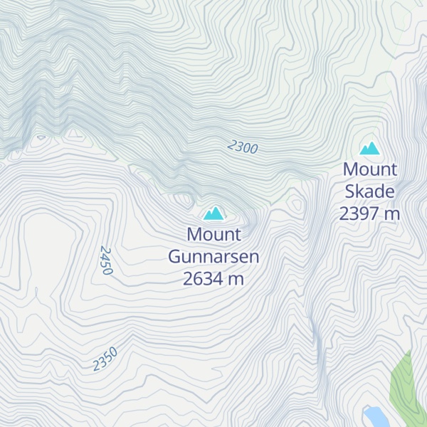 Map of Mount Gunnarsen