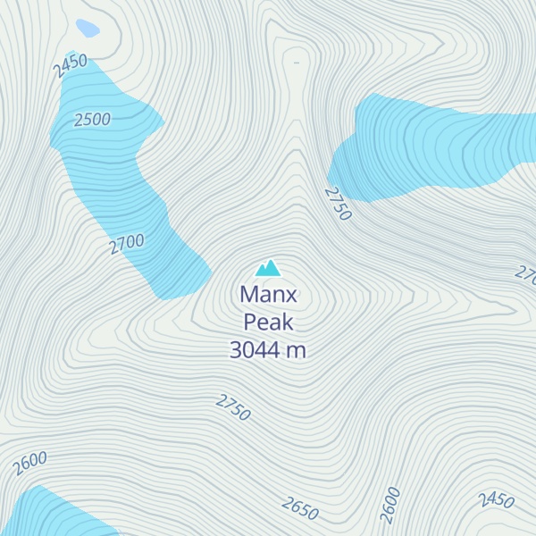 Map of Manx Peak