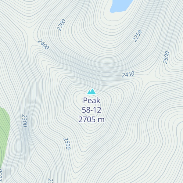 Map of Peak 58-12