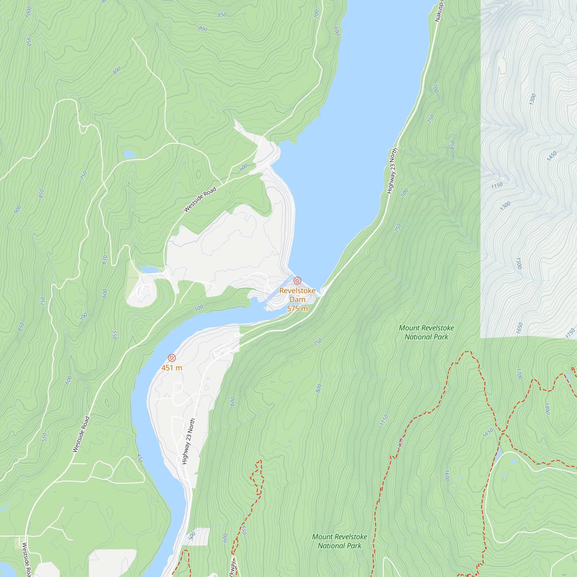 Revelstoke Dam Visitor Centre map
