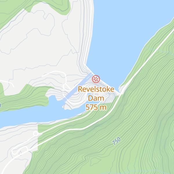 Map of Revelstoke Dam Visitor Centre