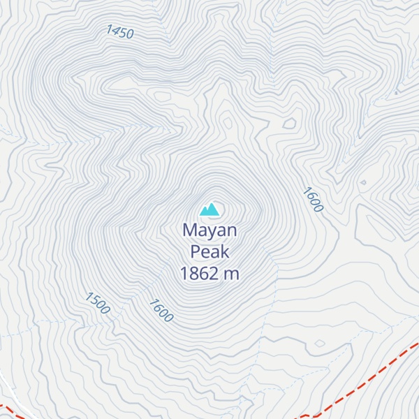 Map of Mayan Peak