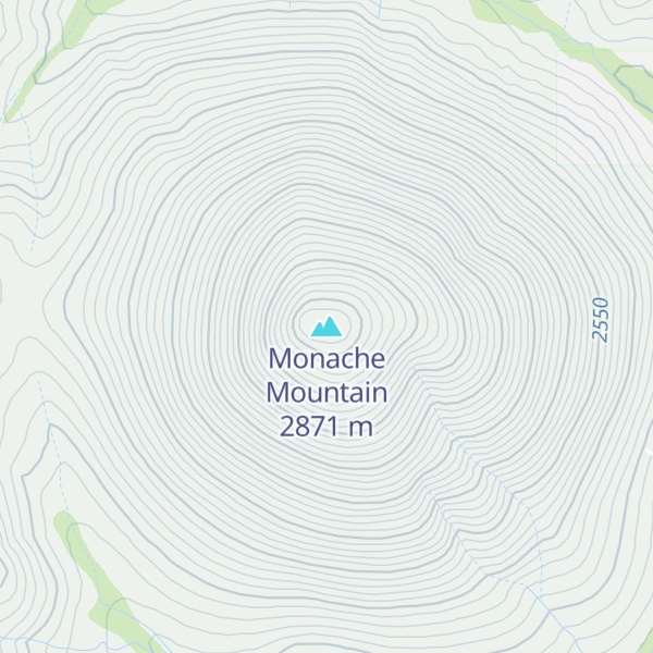 Map of Monache Mountain