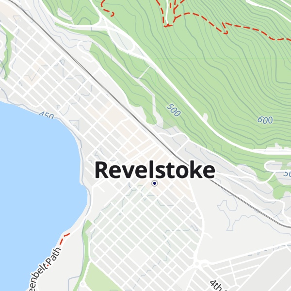 Map of Revelstoke Visitor Center
