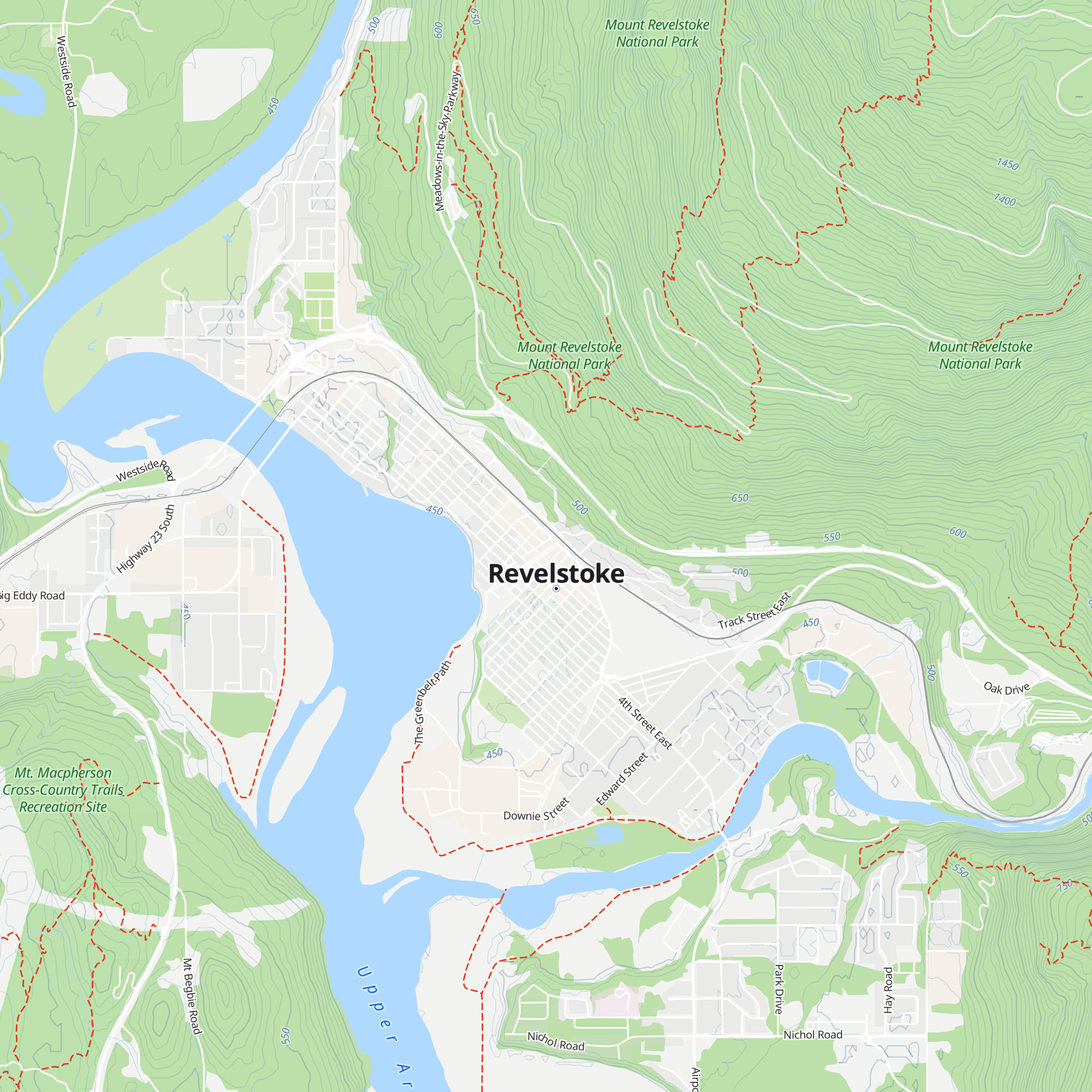 Revelstoke Visitor Center map
