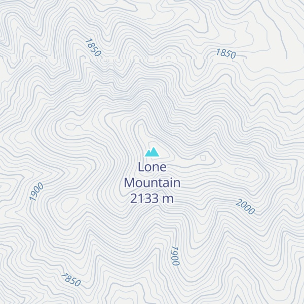 Map of Lone Mountain