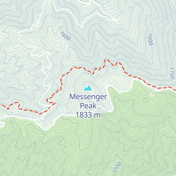 Map of Messenger Peak