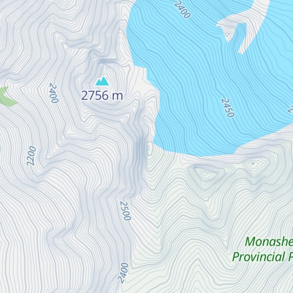 Map of Gates Peak