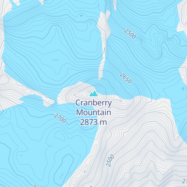 Map of Cranberry Mountain