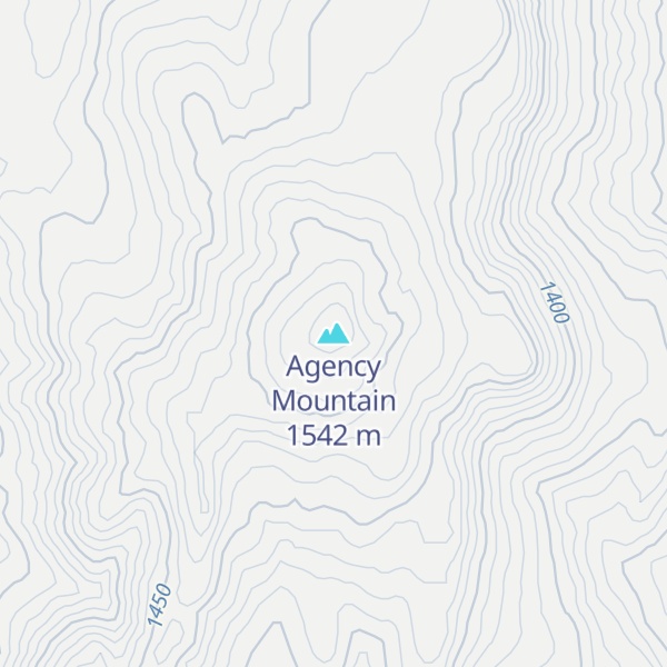Map of Agency Mountain