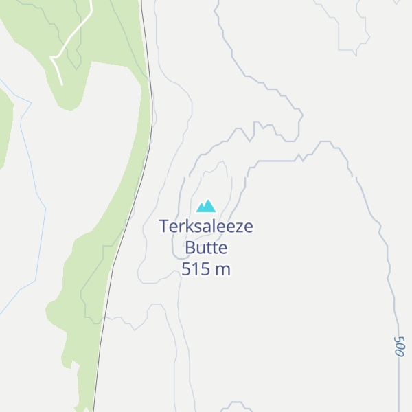 Map of Terksaleeze Butte