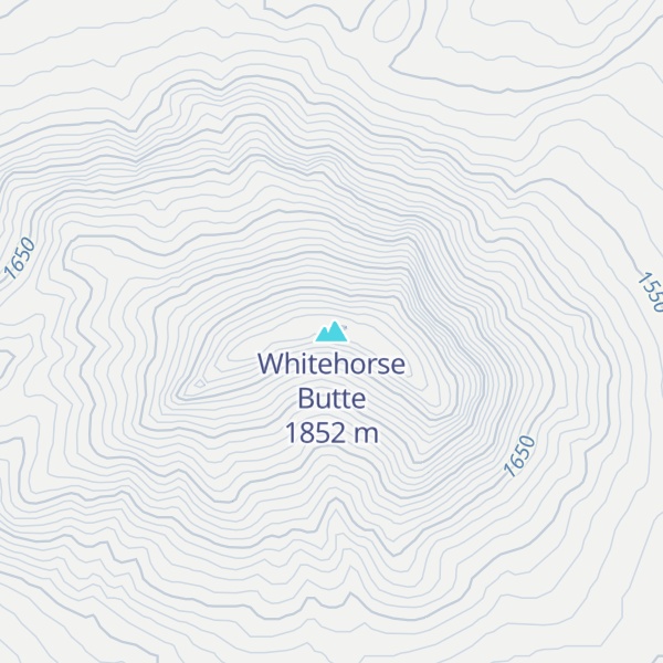 Map of Whitehorse Butte