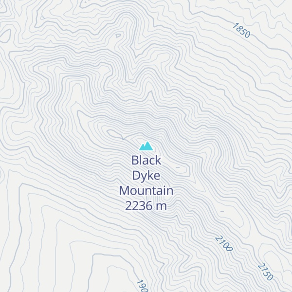 Map of Black Dyke Mountain