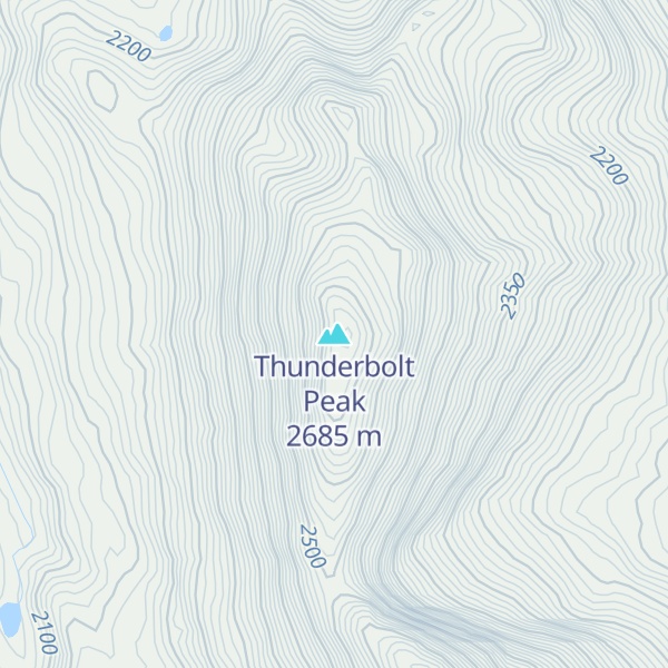 Map of Thunderbolt Peak