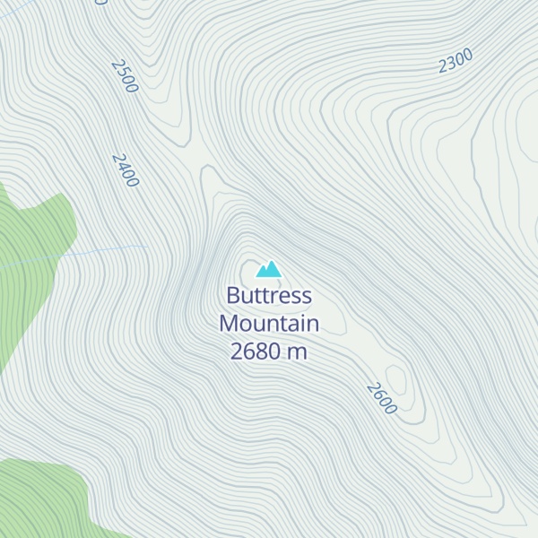 Map of Buttress Mountain