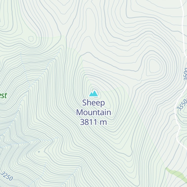Map of Sheep Mountain