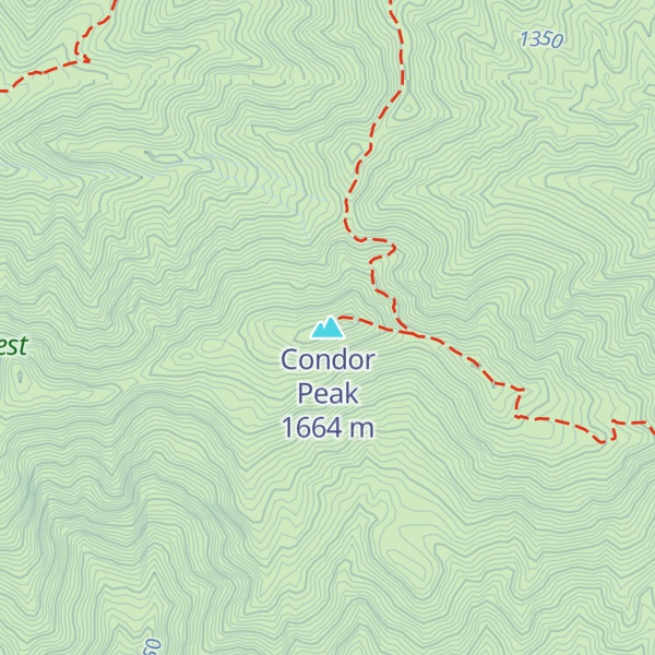 Map of Condor Peak
