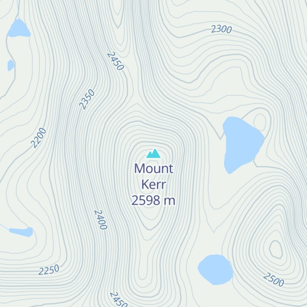 Map of Mount Kerr