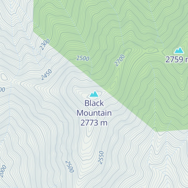 Map of Black Mountain