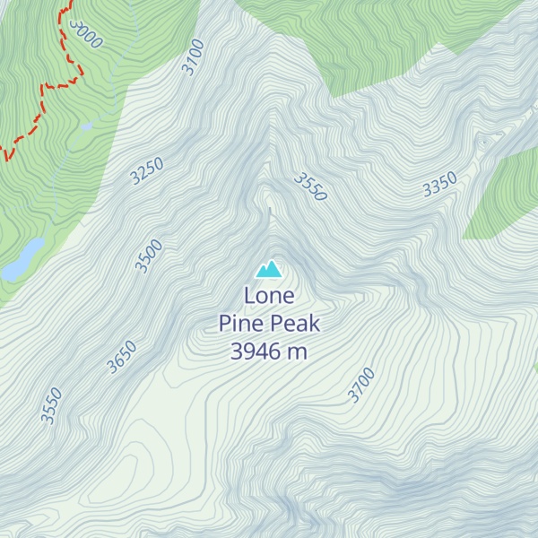 Map of Lone Pine Peak