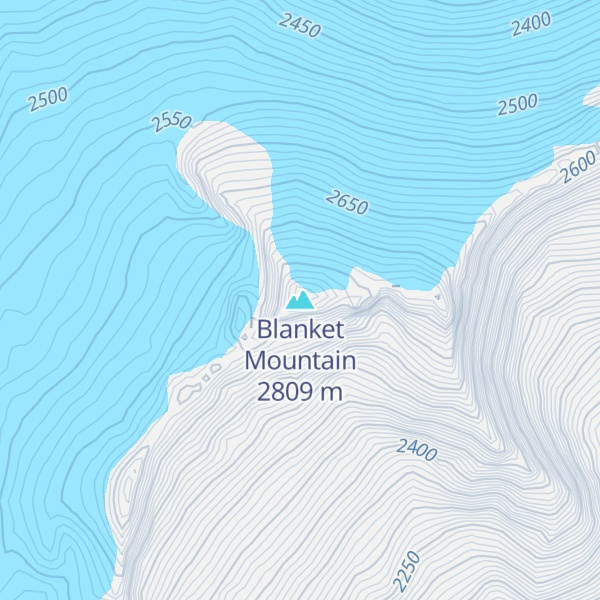 Map of Blanket Mountain