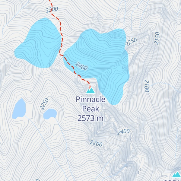 Map of Pinnacle Peak