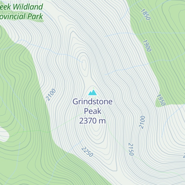 Map of Grindstone Peak