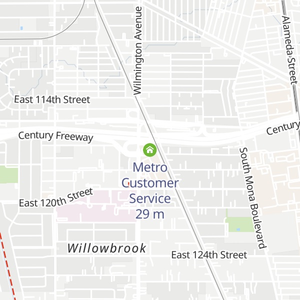Map of Metro Customer Service