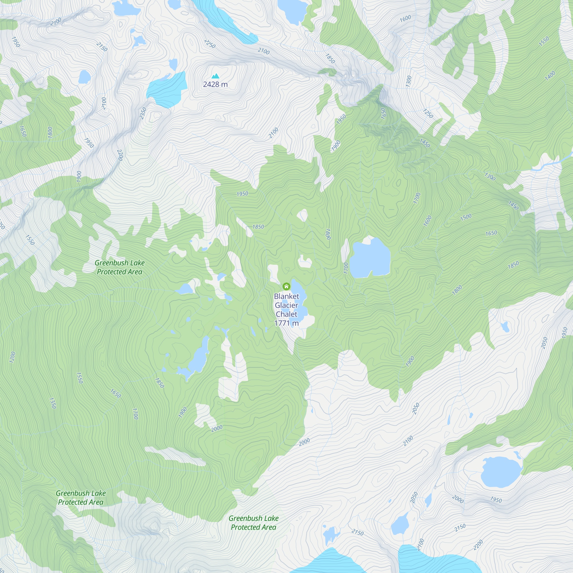 Blanket Glacier Chalet map