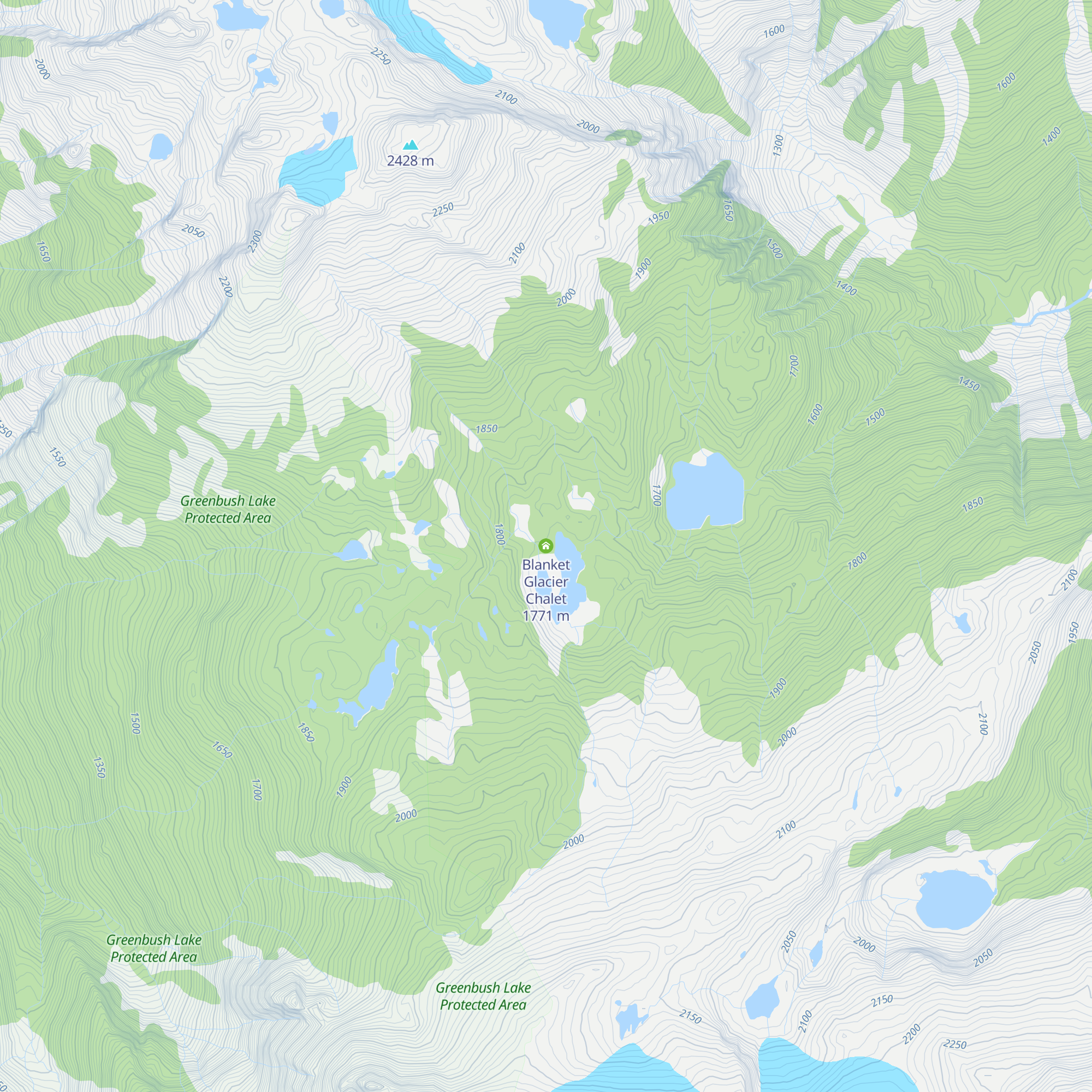 Blanket Glacier Chalet map