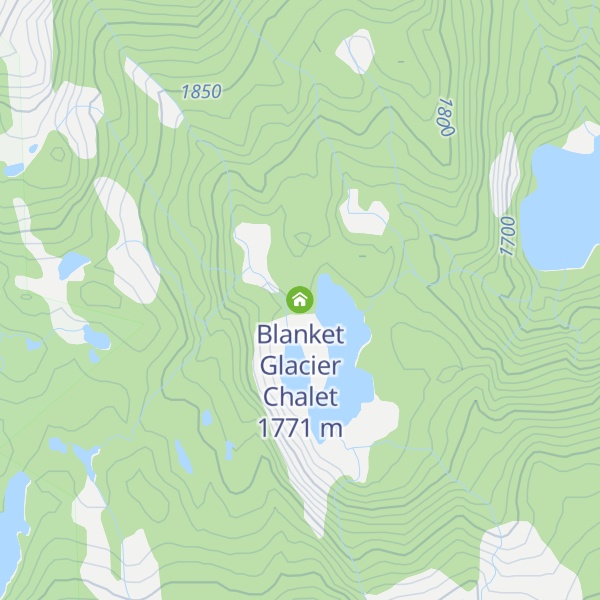 Map of Blanket Glacier Chalet