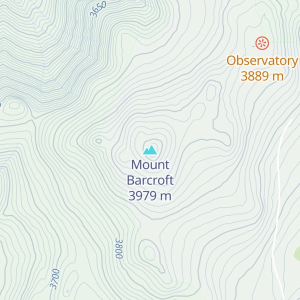 Map of Mount Barcroft