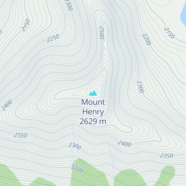 Map of Mount Henry