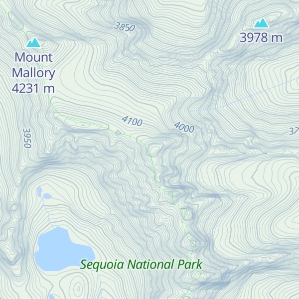 Map of Mount LeConte