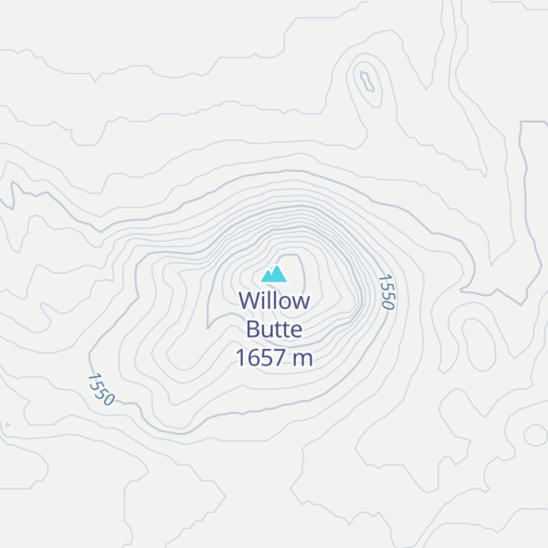 Map of Willow Butte