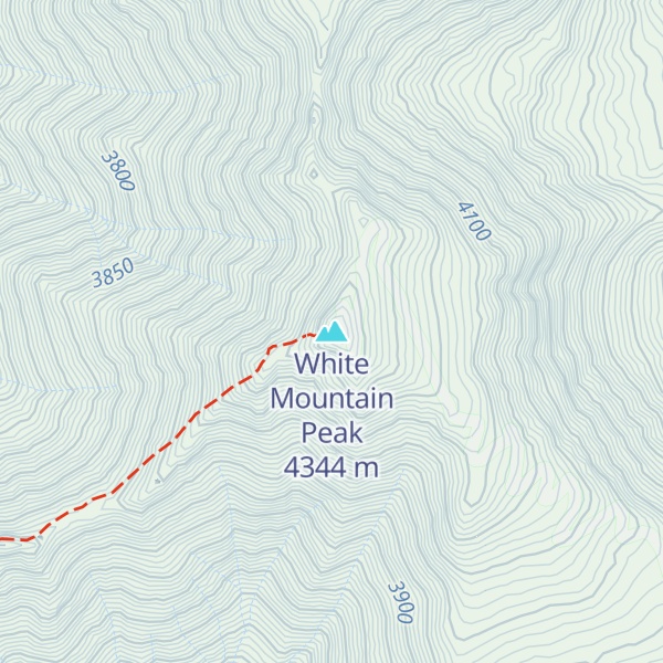 Map of White Mountain Peak