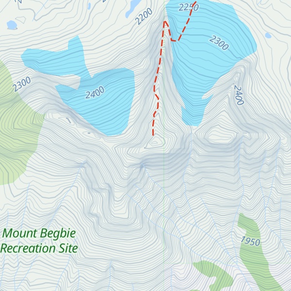 Map of Mount Begbie
