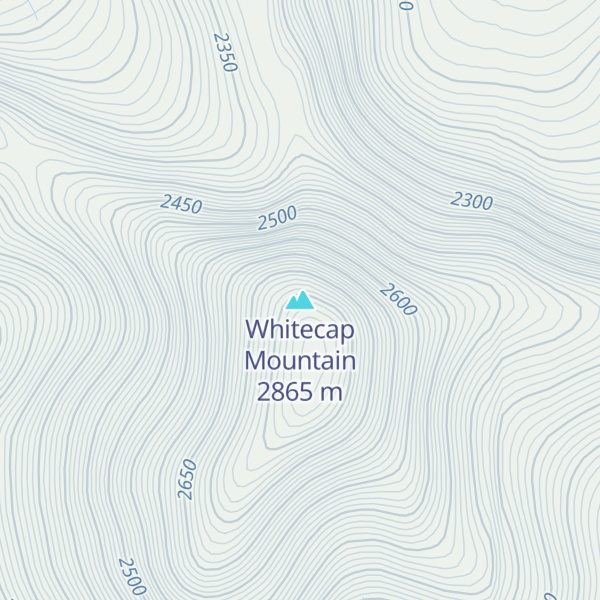Map of Whitecap Mountain