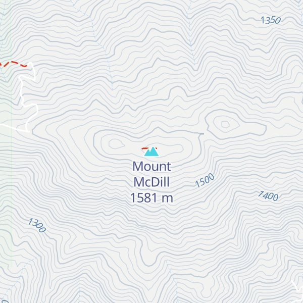 Map of Mount McDill