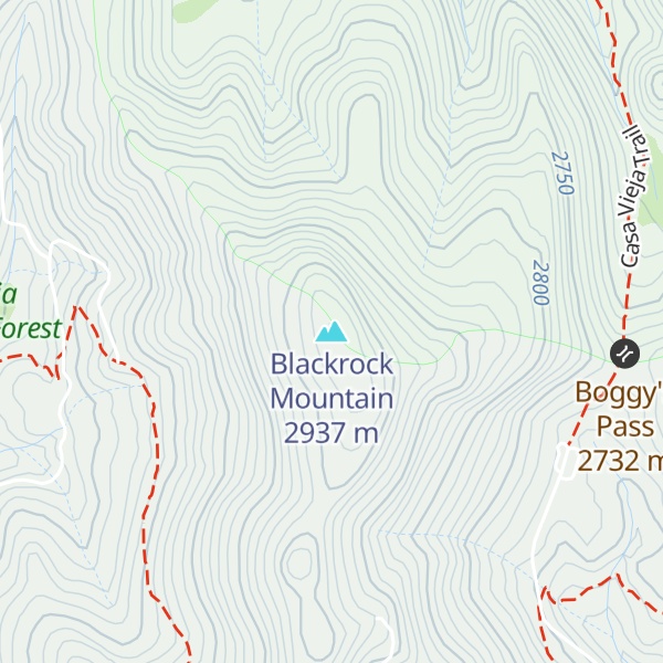 Map of Blackrock Mountain