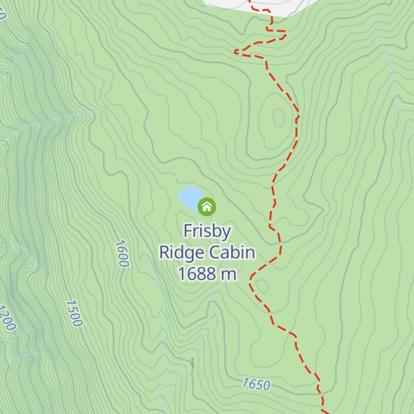 Map of Frisby Ridge Cabin