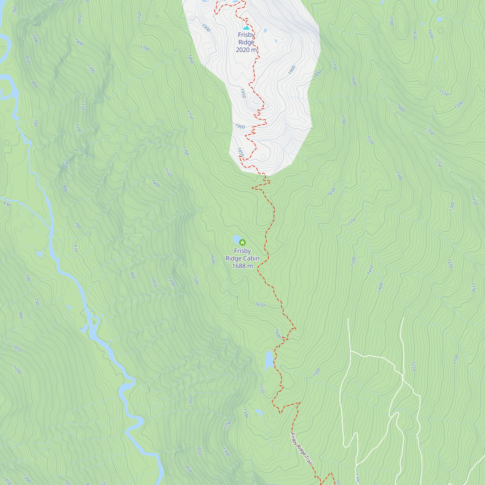 Frisby Ridge Cabin map