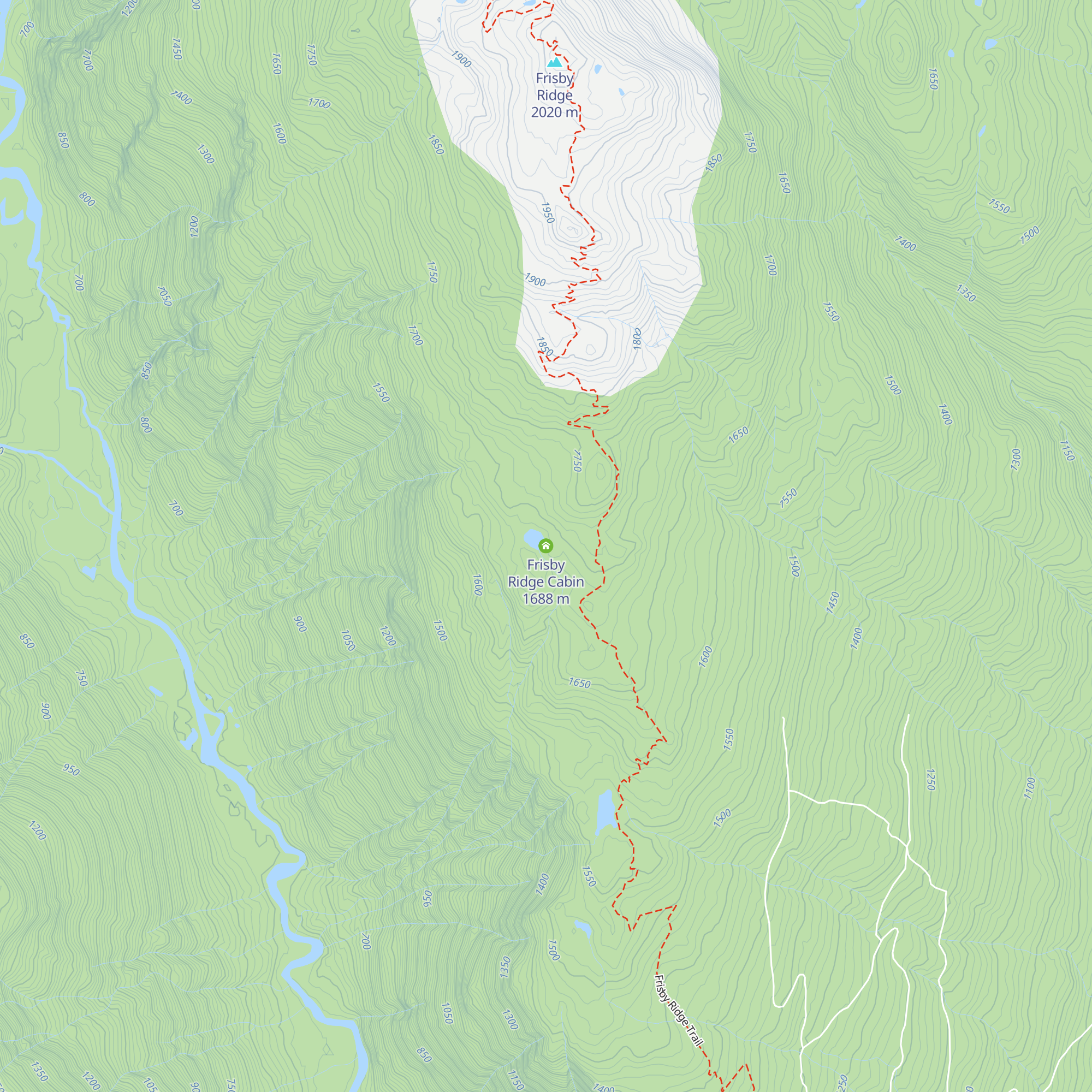 Frisby Ridge Cabin map