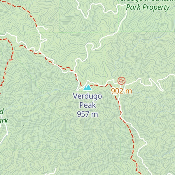 Map of Verdugo Peak