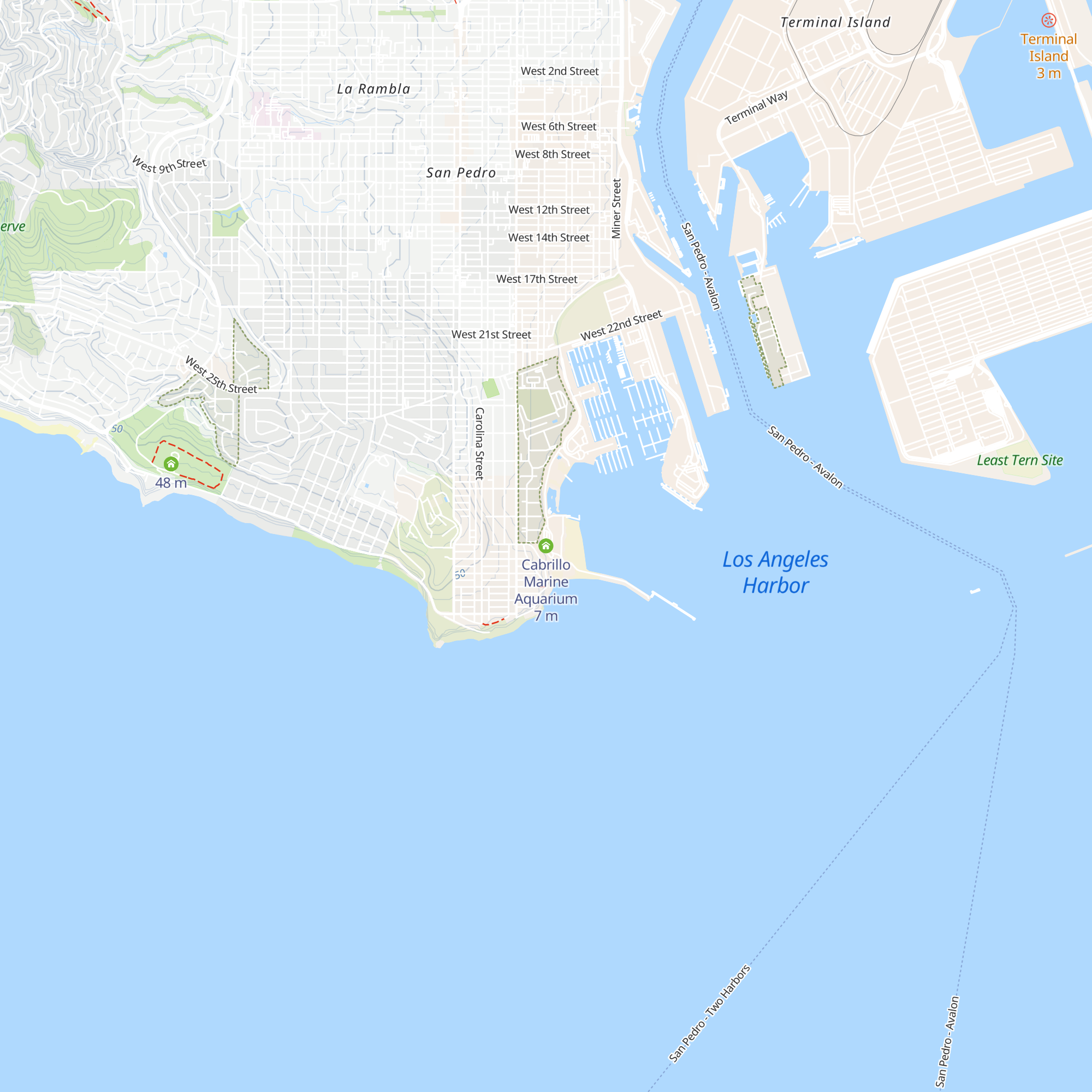 Cabrillo Marine Aquarium map