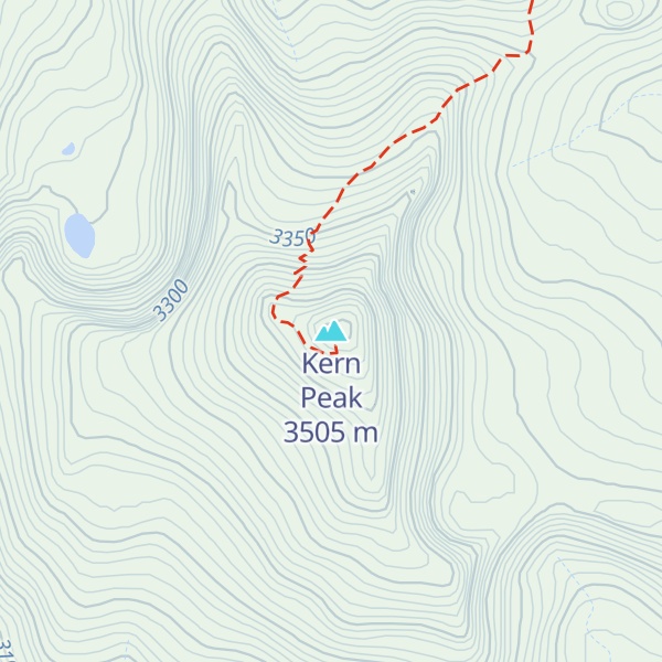 Map of Kern Peak
