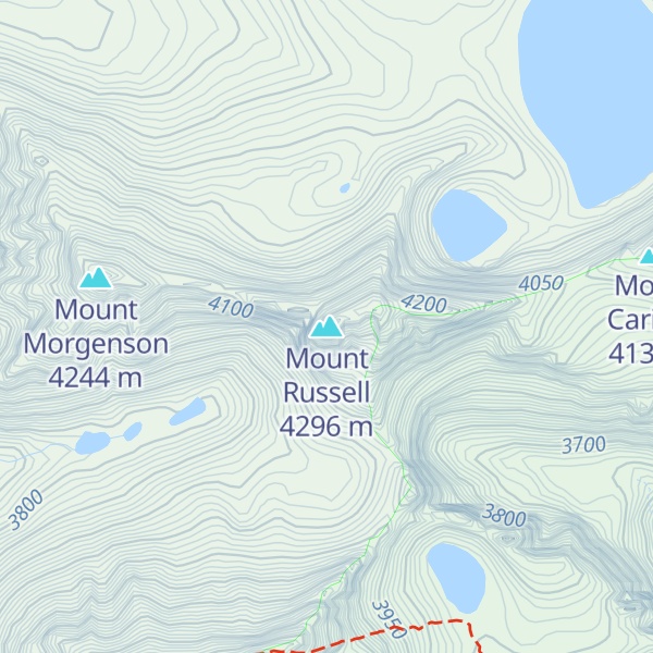 Map of Mount Russell
