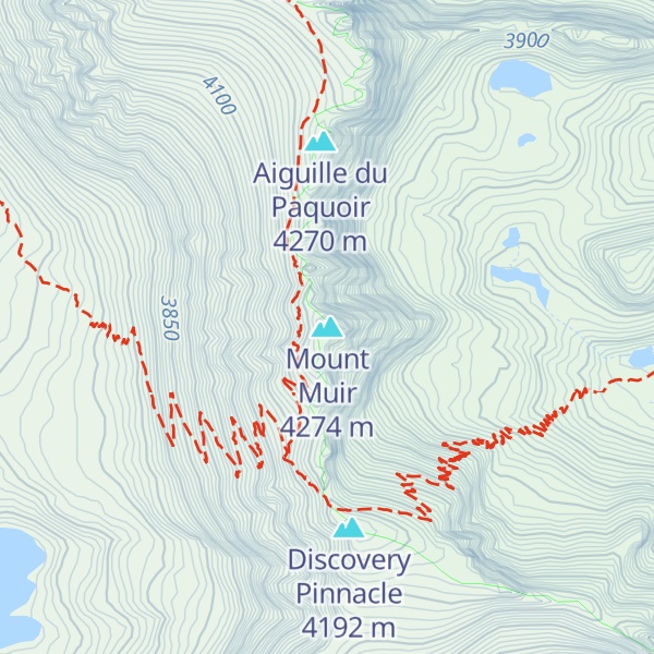 Map of Mount Muir