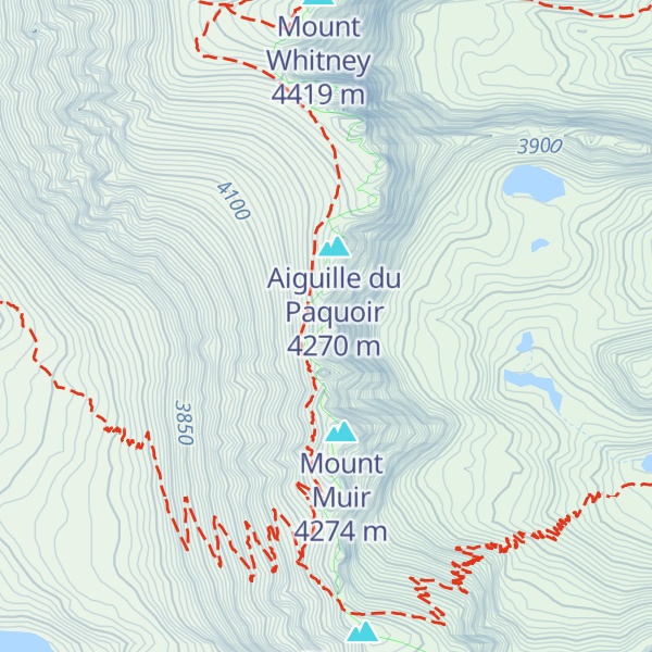Map of Aiguille Junior